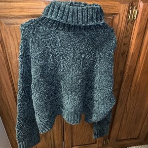 Knitted chenille sweater